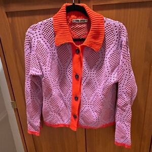 Ciao Lucia Piero Cardigan In Lilac And Poppy